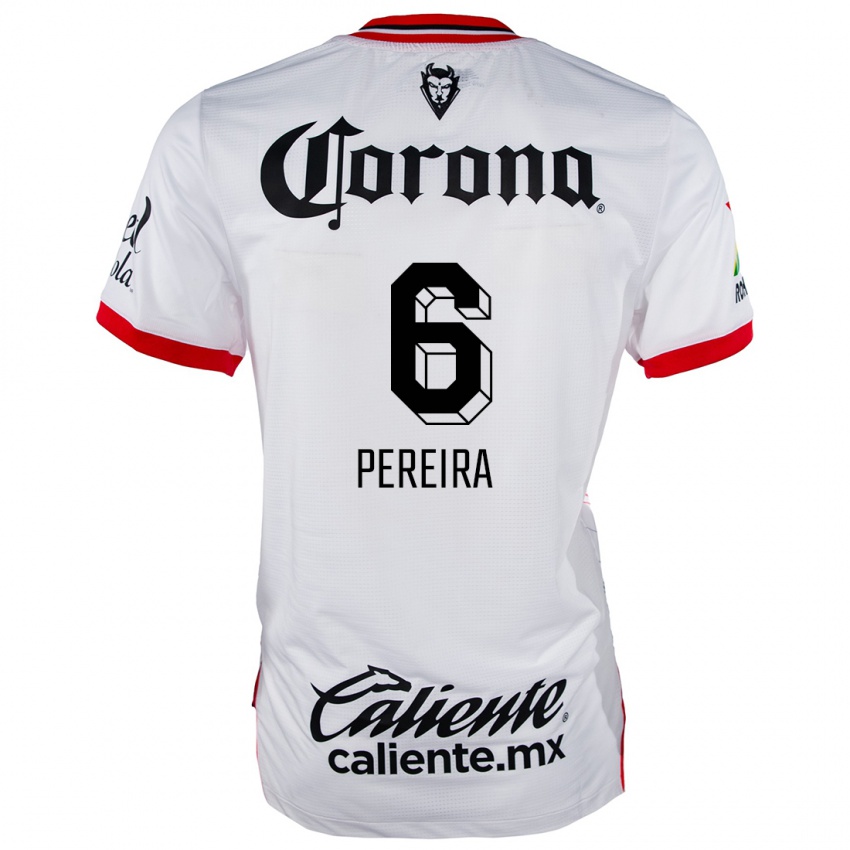 Niño Camiseta Federico Pereira #6 Blanco Rojo 2ª Equipación 2024/25 La Camisa Argentina