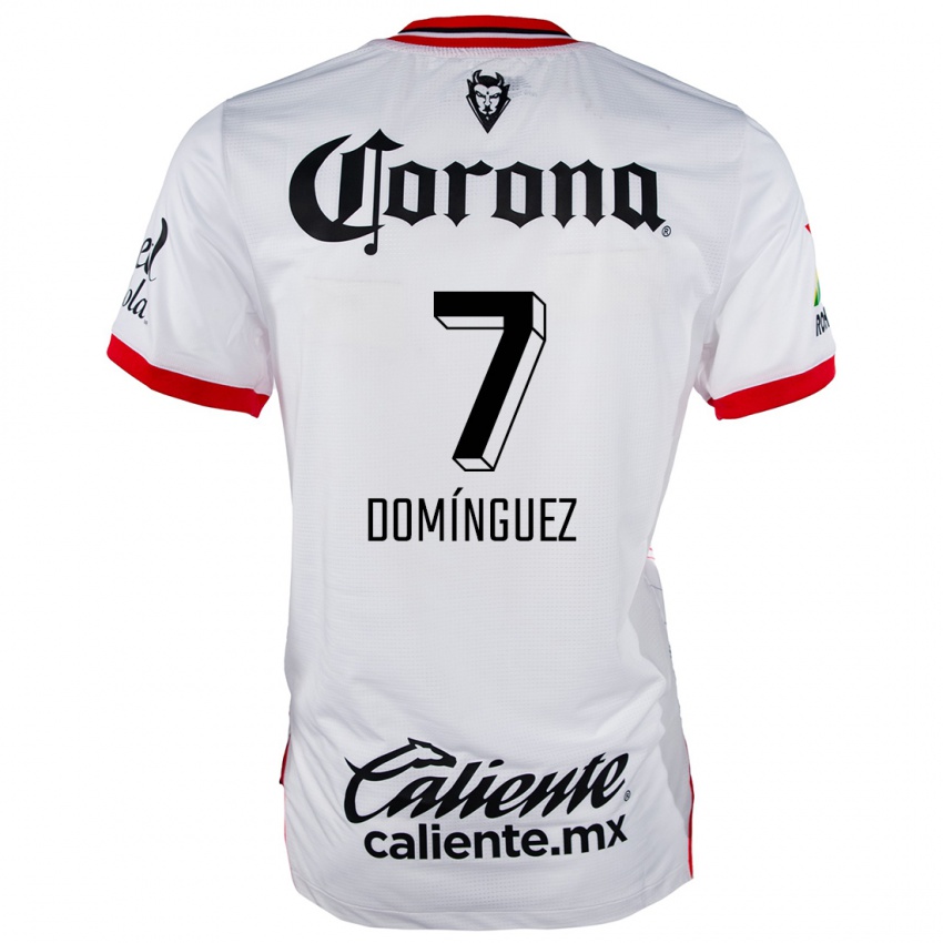 Niño Camiseta Juan Domínguez #7 Blanco Rojo 2ª Equipación 2024/25 La Camisa Argentina