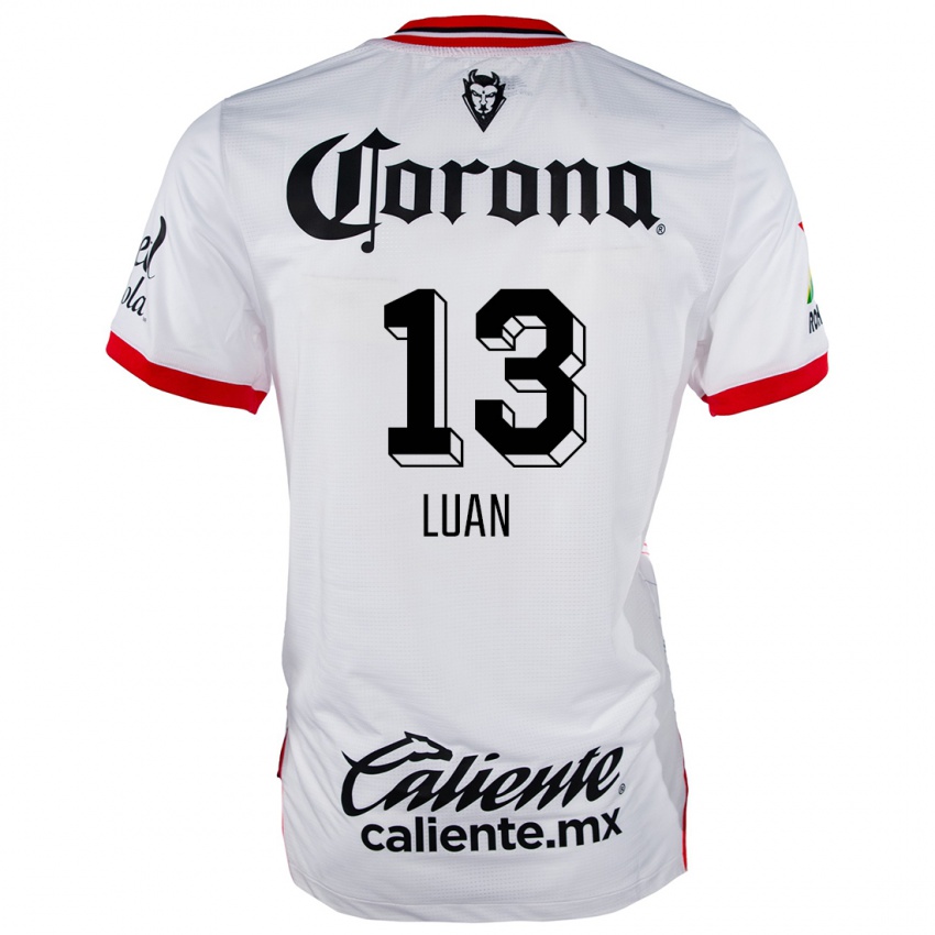 Niño Camiseta Luan #13 Blanco Rojo 2ª Equipación 2024/25 La Camisa Argentina