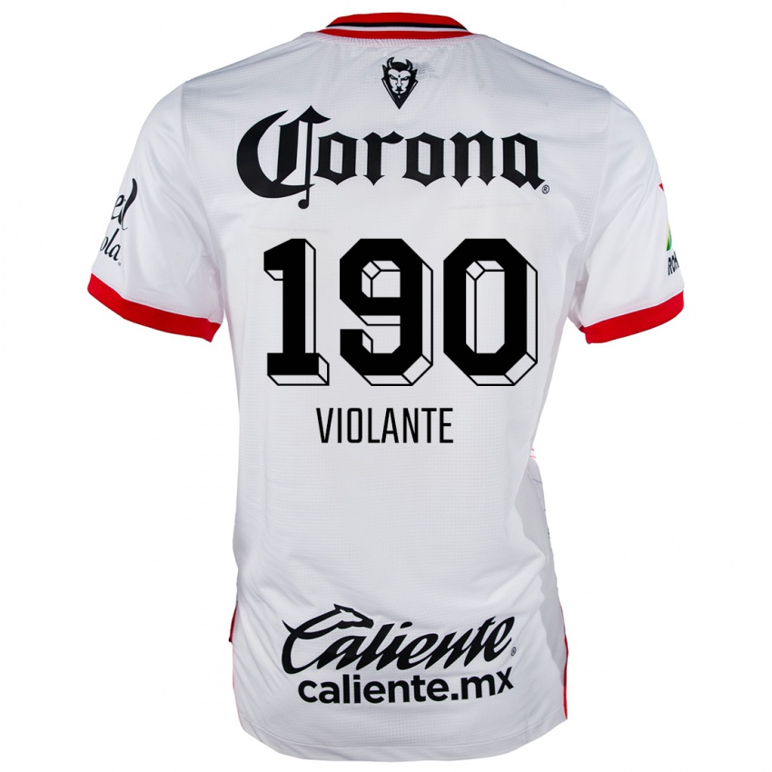 Niño Camiseta Isaías Violante #190 Blanco Rojo 2ª Equipación 2024/25 La Camisa Argentina