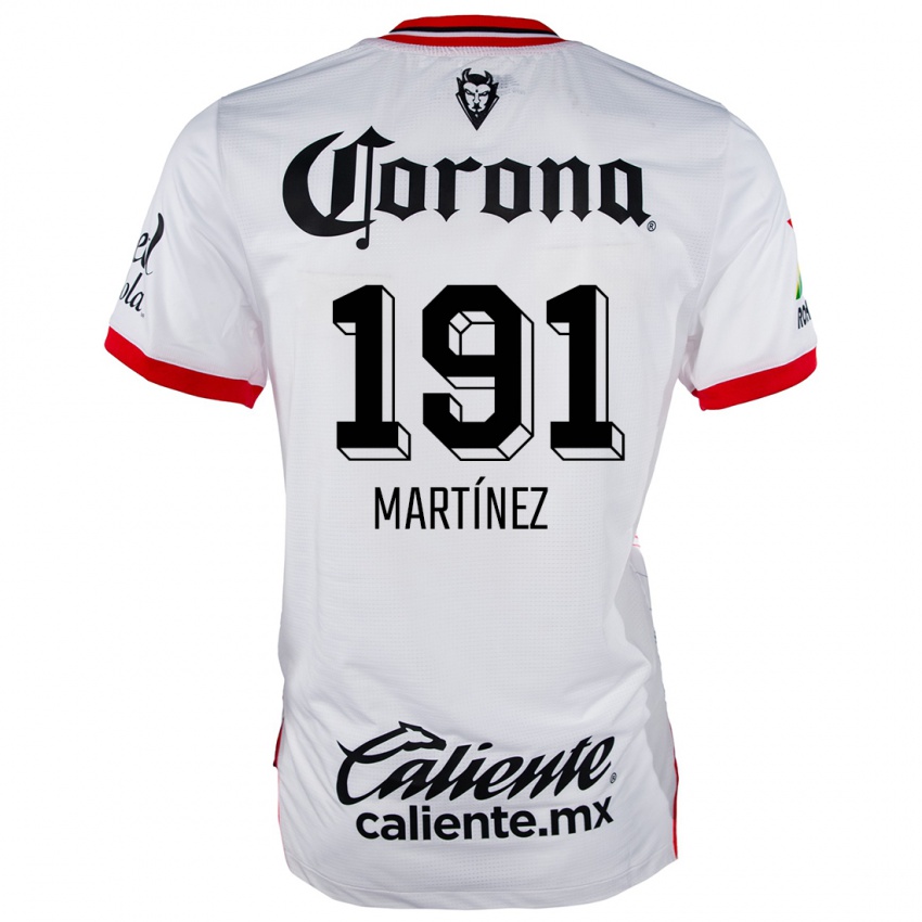 Niño Camiseta Kevin Martínez #191 Blanco Rojo 2ª Equipación 2024/25 La Camisa Argentina