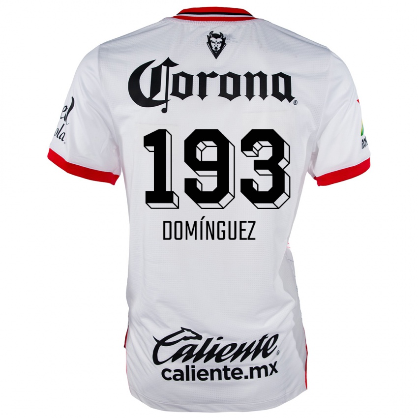 Niño Camiseta Iker Domínguez #193 Blanco Rojo 2ª Equipación 2024/25 La Camisa Argentina