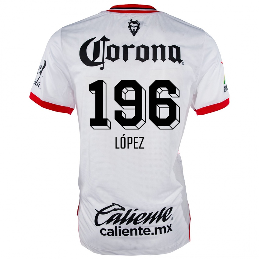 Niño Camiseta Ethan López #196 Blanco Rojo 2ª Equipación 2024/25 La Camisa Argentina