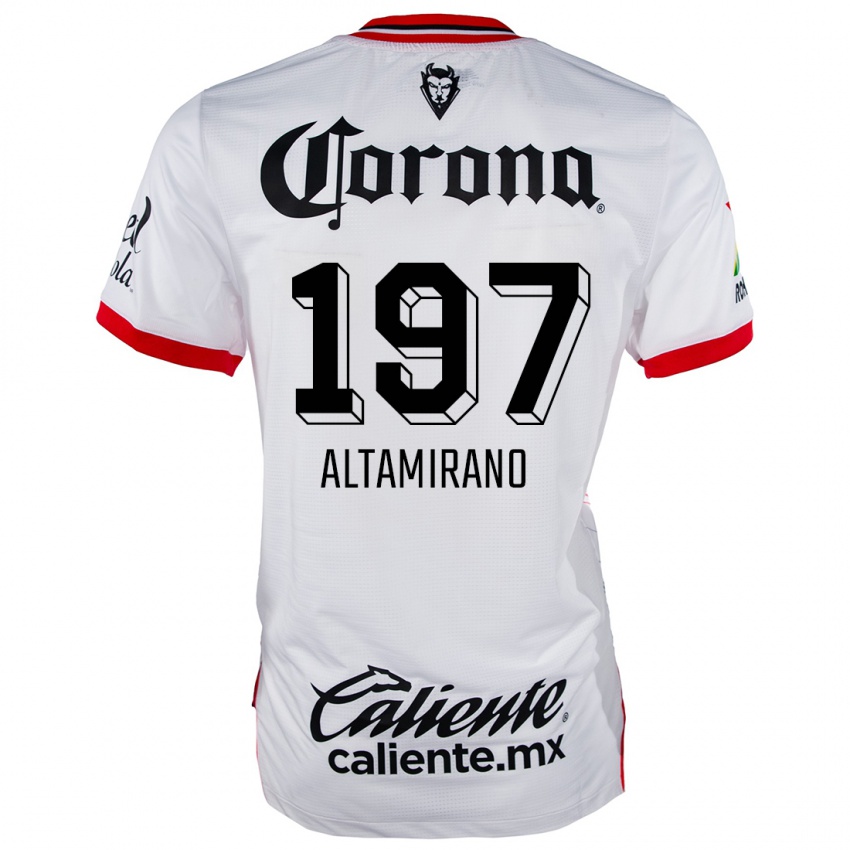 Niño Camiseta Óscar Altamirano #197 Blanco Rojo 2ª Equipación 2024/25 La Camisa Argentina