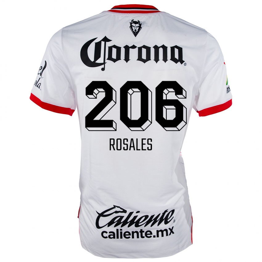 Niño Camiseta Santiago Rosales #206 Blanco Rojo 2ª Equipación 2024/25 La Camisa Argentina