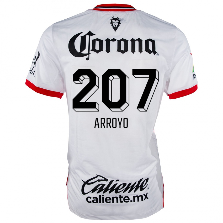 Niño Camiseta José Arroyo #207 Blanco Rojo 2ª Equipación 2024/25 La Camisa Argentina