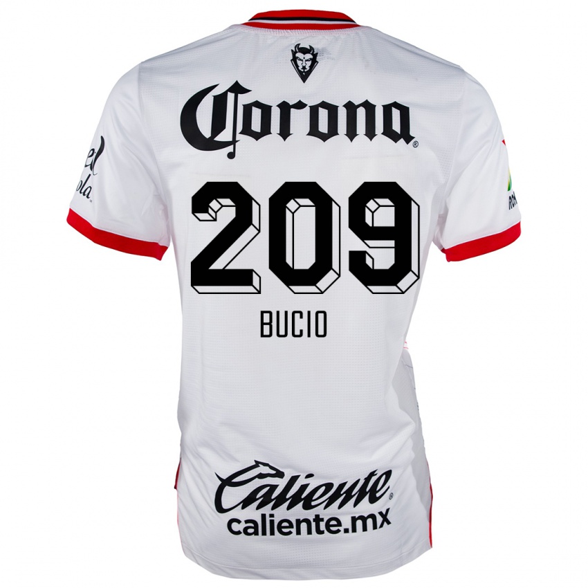 Niño Camiseta Sebastián Bucio #209 Blanco Rojo 2ª Equipación 2024/25 La Camisa Argentina