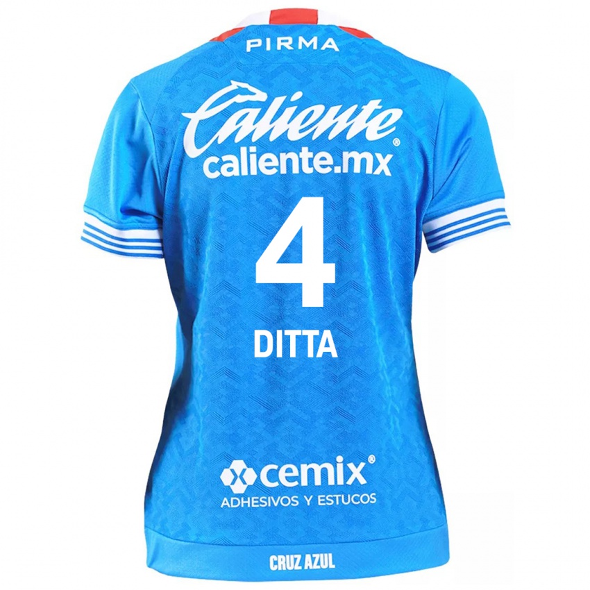 Hombre Camiseta Willer Ditta #4 Cielo Azul 1ª Equipación 2024/25 La Camisa Argentina