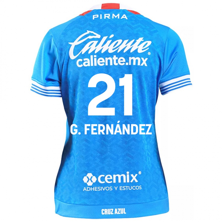 Hombre Camiseta Gabriel Fernández #21 Cielo Azul 1ª Equipación 2024/25 La Camisa Argentina