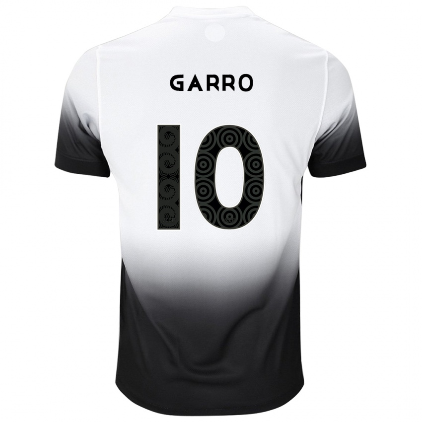 Hombre Camiseta Rodrigo Garro #10 Blanco Negro 1ª Equipación 2024/25 La Camisa Argentina