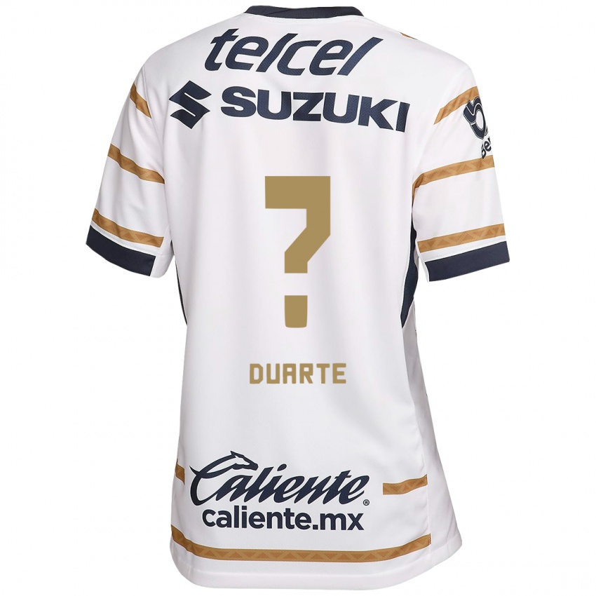 Hombre Camiseta Rubén Duarte #0 Obsidiana Blanca 1ª Equipación 2024/25 La Camisa Argentina