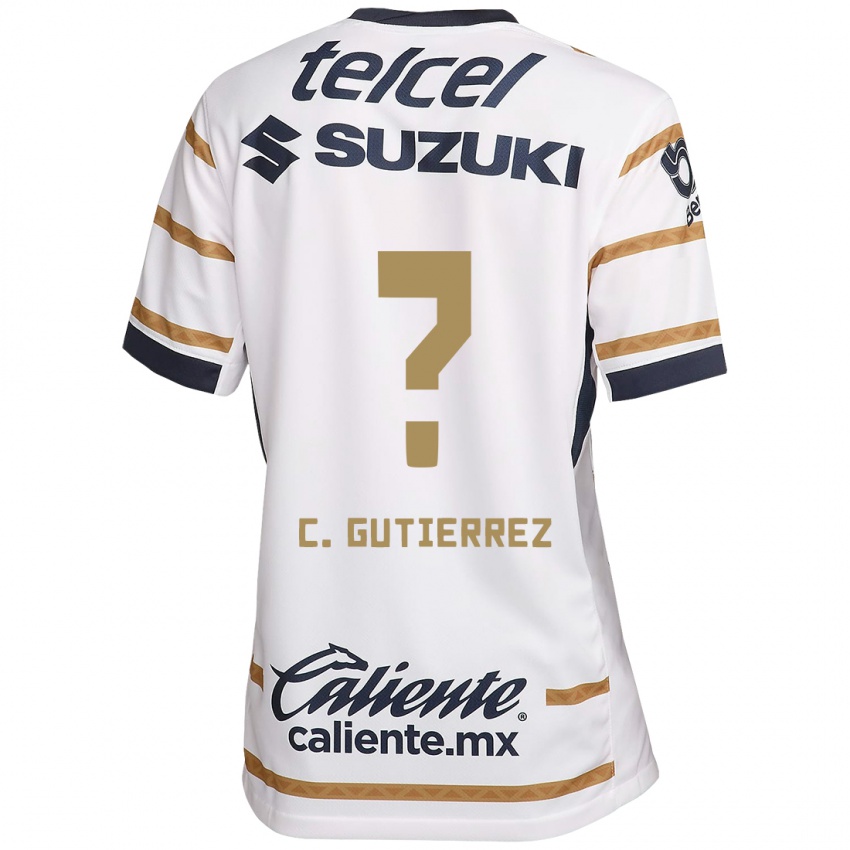 Hombre Camiseta Carlos Gutierrez #0 Obsidiana Blanca 1ª Equipación 2024/25 La Camisa Argentina