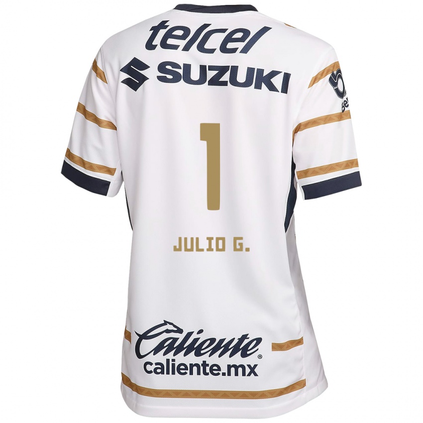 Hombre Camiseta Julio Gonzalez #1 Obsidiana Blanca 1ª Equipación 2024/25 La Camisa Argentina