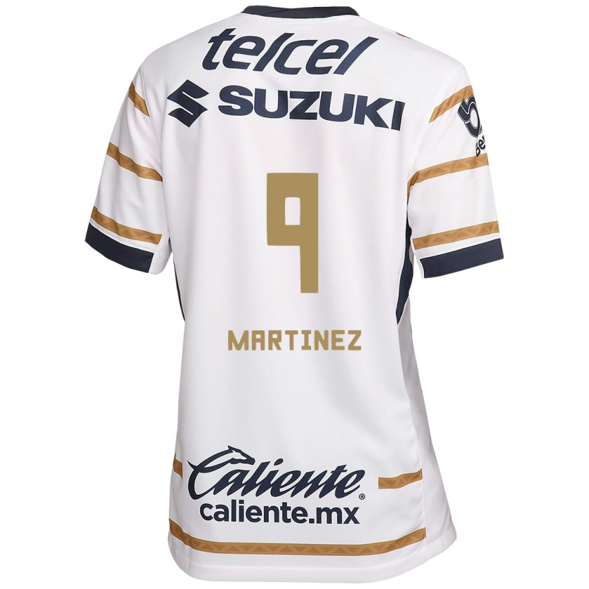 Hombre Camiseta Guillermo Martínez #9 Obsidiana Blanca 1ª Equipación 2024/25 La Camisa Argentina