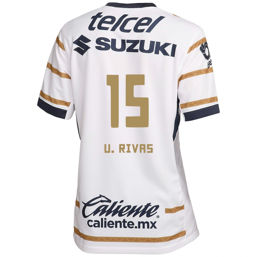 Hombre Camiseta Ulises Rivas #15 Obsidiana Blanca 1ª Equipación 2024/25 La Camisa Argentina