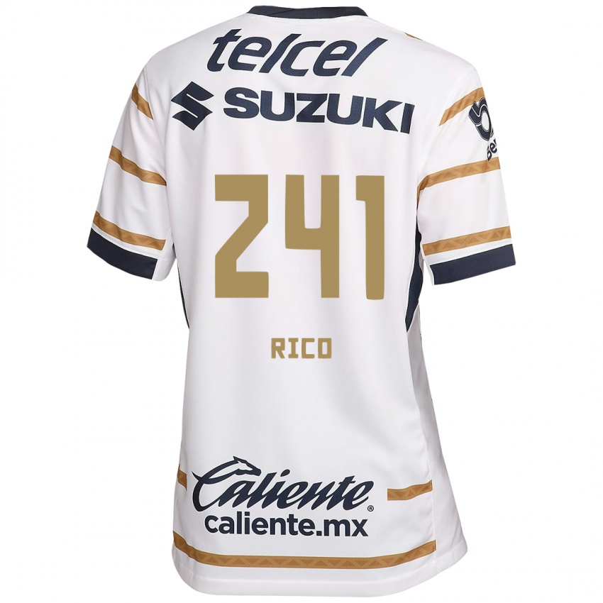 Hombre Camiseta Ángel Rico #241 Obsidiana Blanca 1ª Equipación 2024/25 La Camisa Argentina