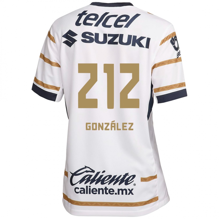 Hombre Camiseta José González #212 Obsidiana Blanca 1ª Equipación 2024/25 La Camisa Argentina