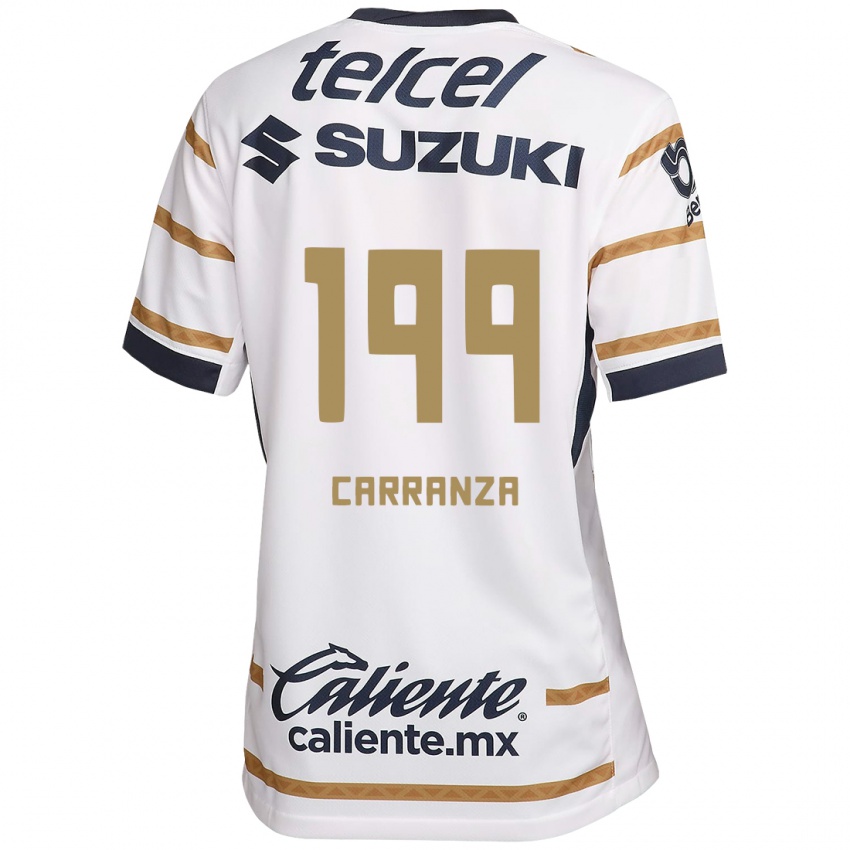 Hombre Camiseta Kléber Carranza #199 Obsidiana Blanca 1ª Equipación 2024/25 La Camisa Argentina