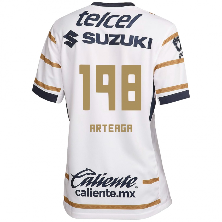 Hombre Camiseta Edwin Arteaga #198 Obsidiana Blanca 1ª Equipación 2024/25 La Camisa Argentina