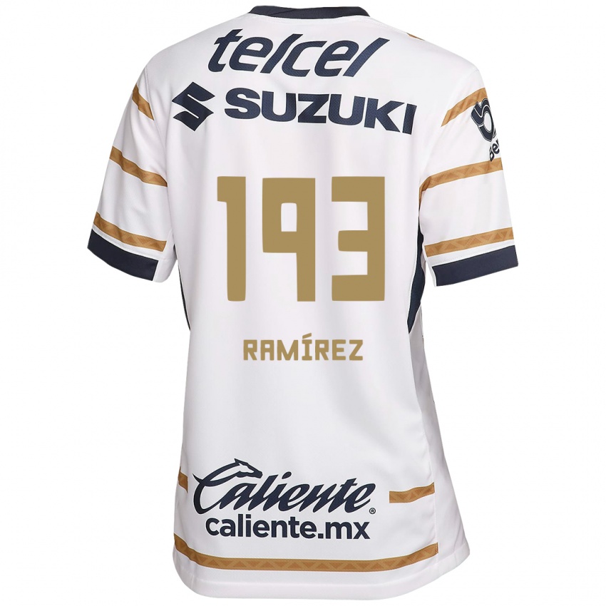 Hombre Camiseta Héctor Ramírez #193 Obsidiana Blanca 1ª Equipación 2024/25 La Camisa Argentina