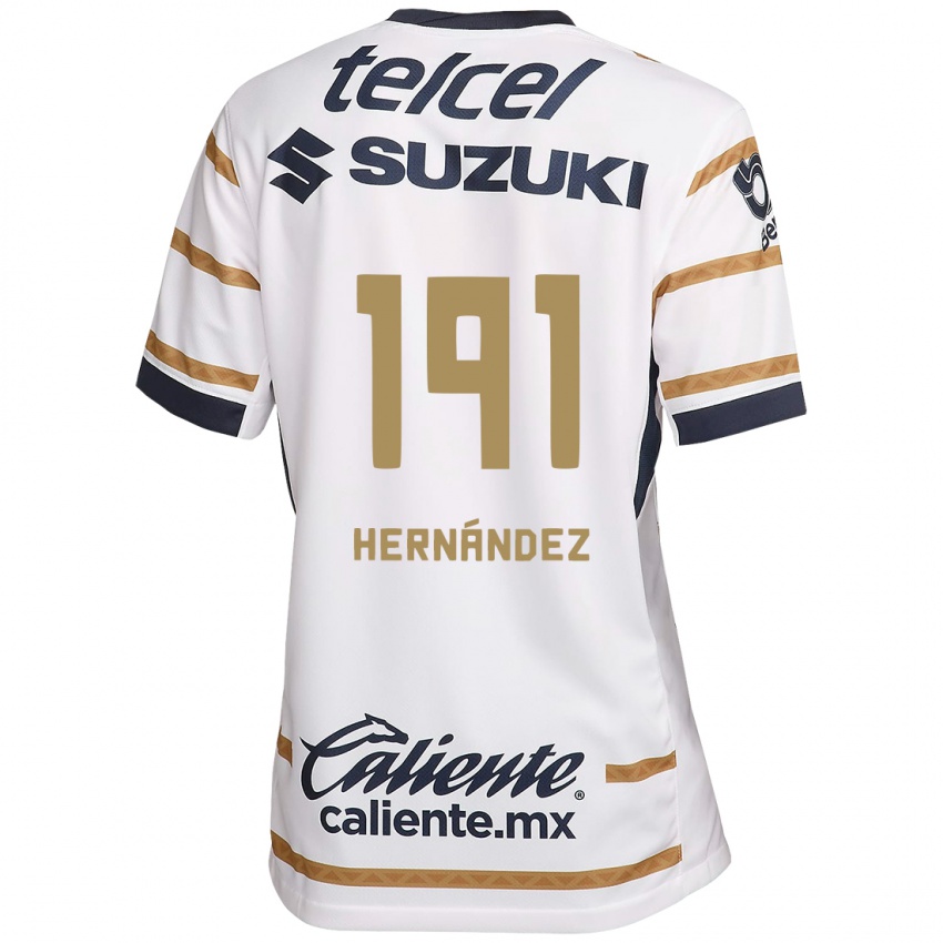 Hombre Camiseta Marco Hernández #191 Obsidiana Blanca 1ª Equipación 2024/25 La Camisa Argentina