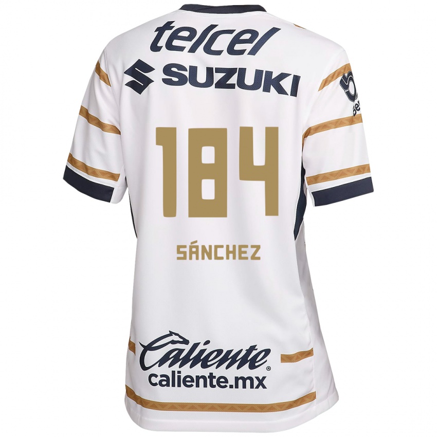 Hombre Camiseta Manuel Sánchez #184 Obsidiana Blanca 1ª Equipación 2024/25 La Camisa Argentina