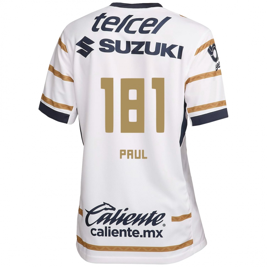 Hombre Camiseta Miguel Paul #181 Obsidiana Blanca 1ª Equipación 2024/25 La Camisa Argentina