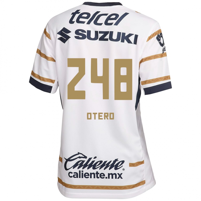 Hombre Camiseta Jonathan Otero #248 Obsidiana Blanca 1ª Equipación 2024/25 La Camisa Argentina