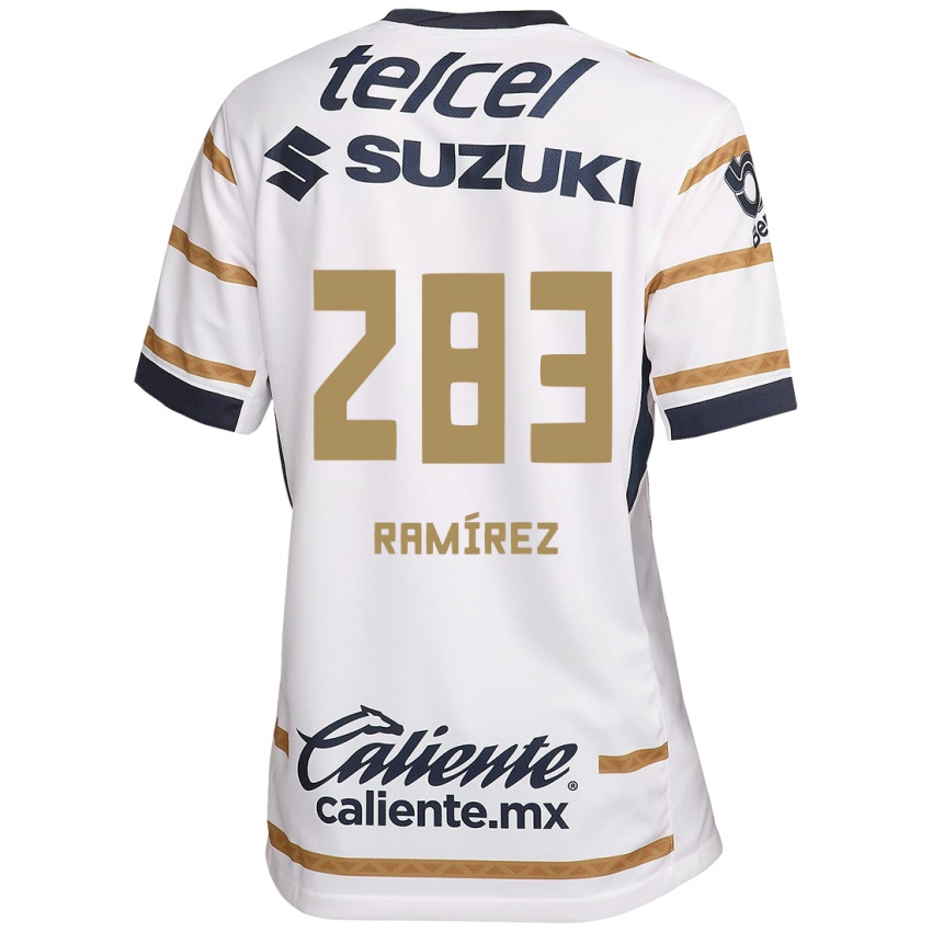 Hombre Camiseta Dennis Ramírez #283 Obsidiana Blanca 1ª Equipación 2024/25 La Camisa Argentina