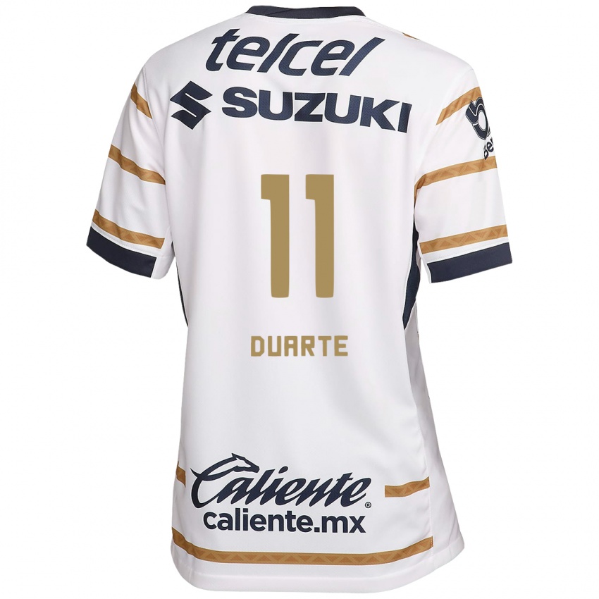 Hombre Camiseta Luz Duarte #11 Obsidiana Blanca 1ª Equipación 2024/25 La Camisa Argentina