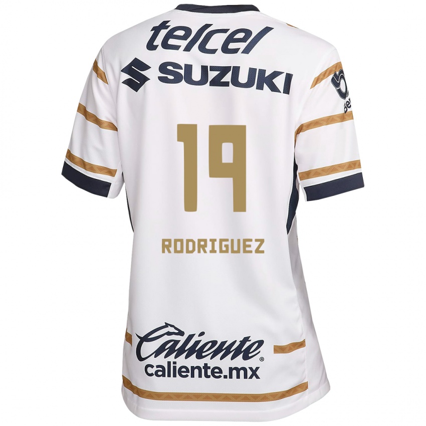 Hombre Camiseta Yaneisy Rodriguez #19 Obsidiana Blanca 1ª Equipación 2024/25 La Camisa Argentina