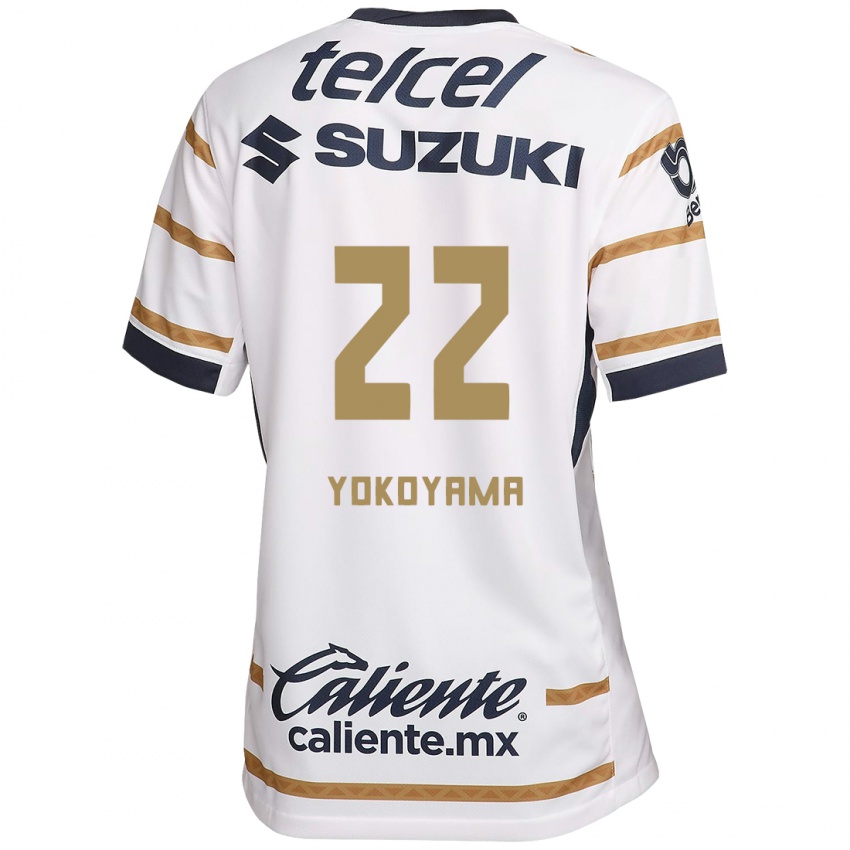 Hombre Camiseta Akemi Yokoyama #22 Obsidiana Blanca 1ª Equipación 2024/25 La Camisa Argentina