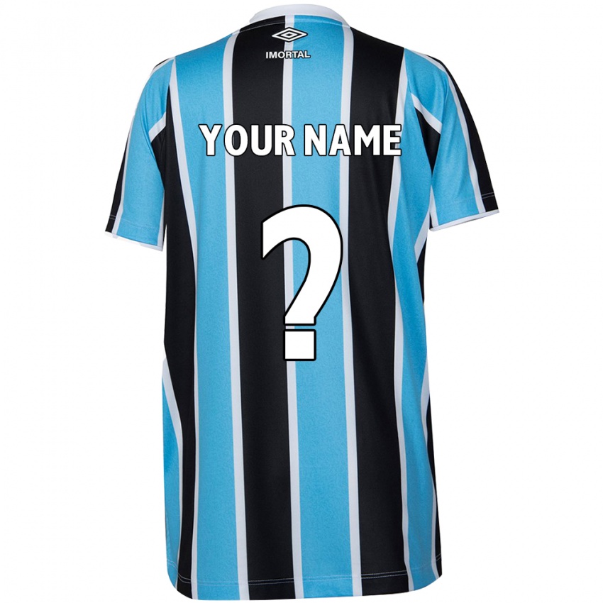 Hombre Camiseta Su Nombre #0 Azul Negro Blanco 1ª Equipación 2024/25 La Camisa Argentina