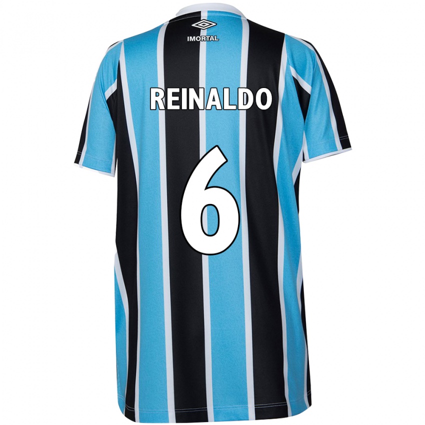 Hombre Camiseta Reinaldo #6 Azul Negro Blanco 1ª Equipación 2024/25 La Camisa Argentina