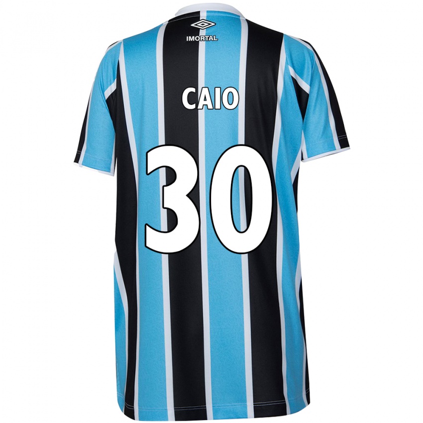 Hombre Camiseta Rodrigo Caio #30 Azul Negro Blanco 1ª Equipación 2024/25 La Camisa Argentina