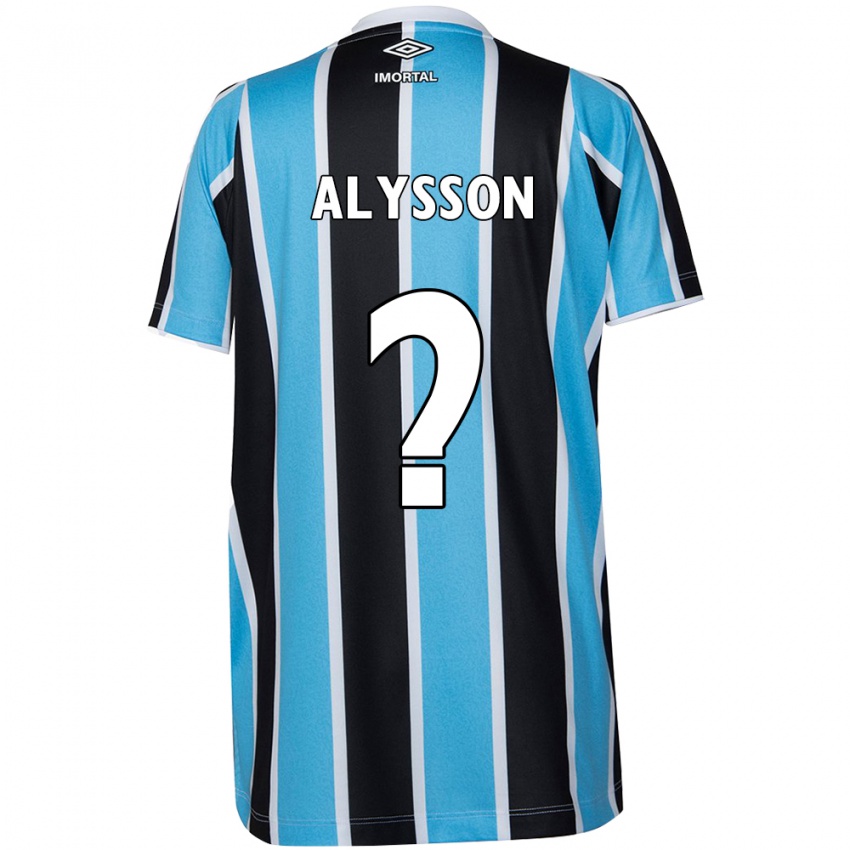 Hombre Camiseta Alysson #0 Azul Negro Blanco 1ª Equipación 2024/25 La Camisa Argentina