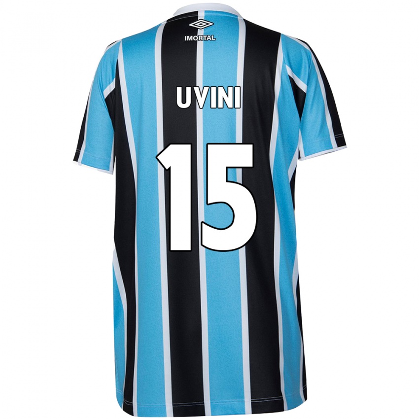 Hombre Camiseta Bruno Uvini #15 Azul Negro Blanco 1ª Equipación 2024/25 La Camisa Argentina