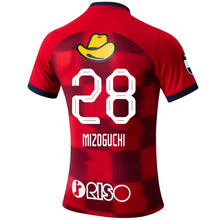 Hombre Camiseta Shuhei Mizoguchi #28 Rojo Azul Blanco 1ª Equipación 2024/25 La Camisa Argentina