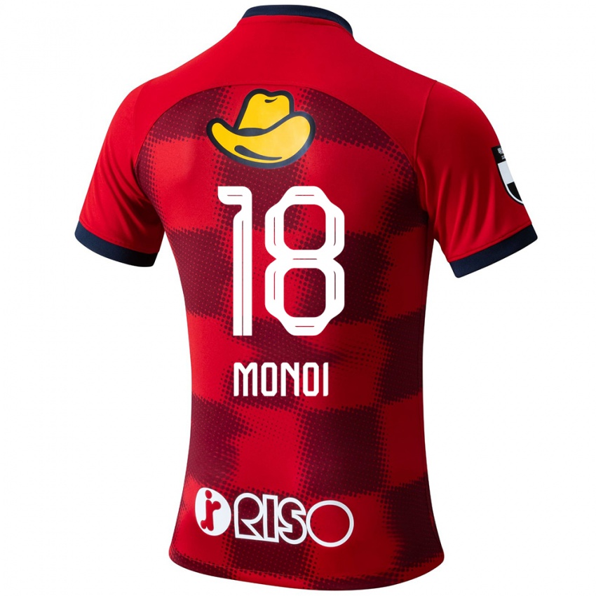 Hombre Camiseta Jigen Monoi #18 Rojo Azul Blanco 1ª Equipación 2024/25 La Camisa Argentina