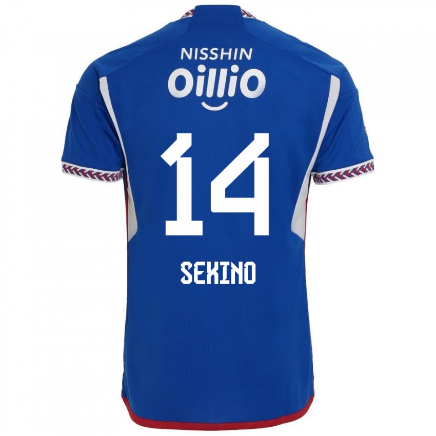 Hombre Camiseta Aiki Sekino #14 Azul Blanco Rojo 1ª Equipación 2024/25 La Camisa Argentina