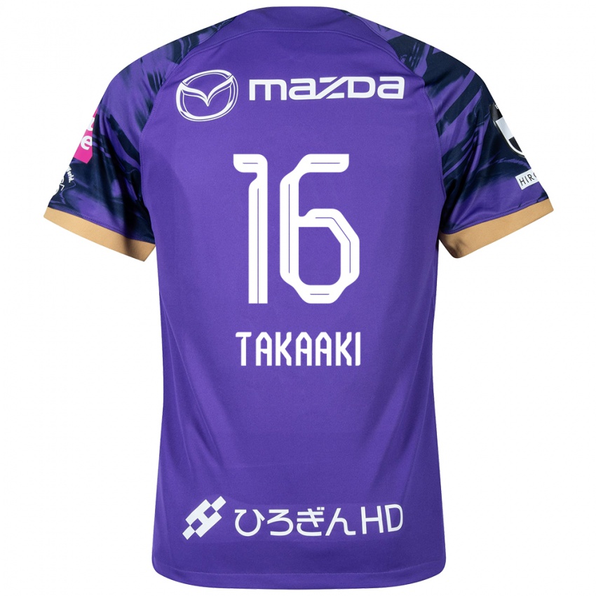 Hombre Camiseta Takaaki Shichi #16 Púrpura Blanco 1ª Equipación 2024/25 La Camisa Argentina