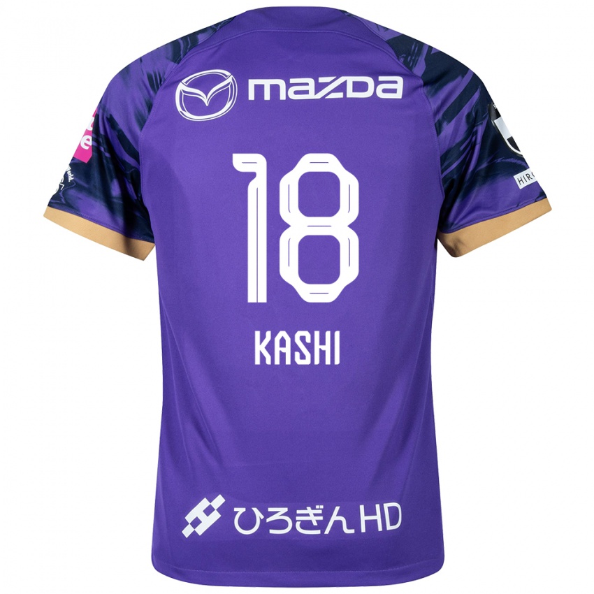 Hombre Camiseta Yoshifumi Kashiwa #18 Púrpura Blanco 1ª Equipación 2024/25 La Camisa Argentina