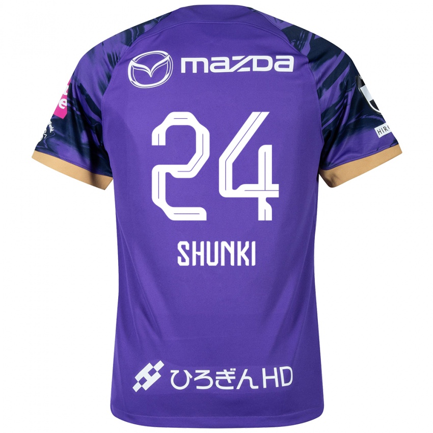 Hombre Camiseta Shunki Higashi #24 Púrpura Blanco 1ª Equipación 2024/25 La Camisa Argentina