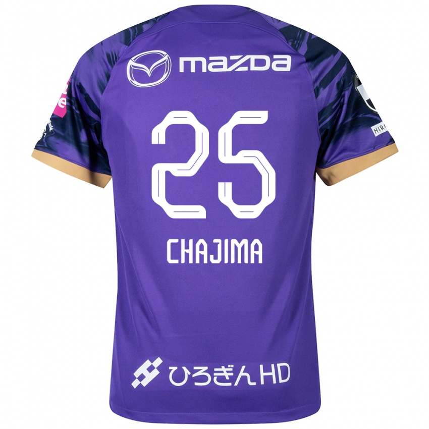 Hombre Camiseta Yusuke Chajima #25 Púrpura Blanco 1ª Equipación 2024/25 La Camisa Argentina