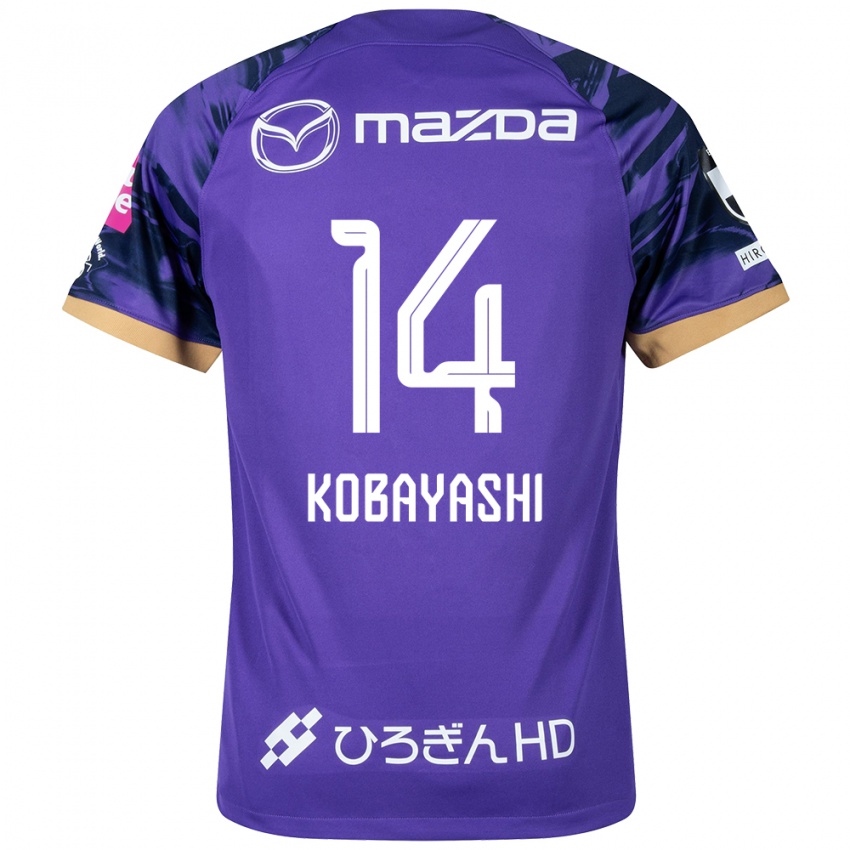 Hombre Camiseta Shimon Kobayashi #14 Púrpura Blanco 1ª Equipación 2024/25 La Camisa Argentina