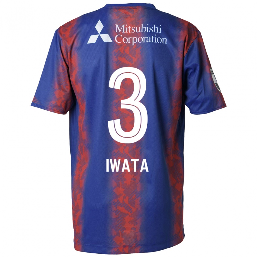 Hombre Camiseta Yuki Iwata #3 Azul Rojo 1ª Equipación 2024/25 La Camisa Argentina