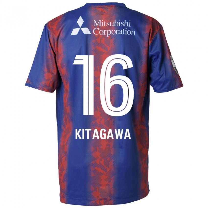 Hombre Camiseta Rento Kitagawa #16 Azul Rojo 1ª Equipación 2024/25 La Camisa Argentina