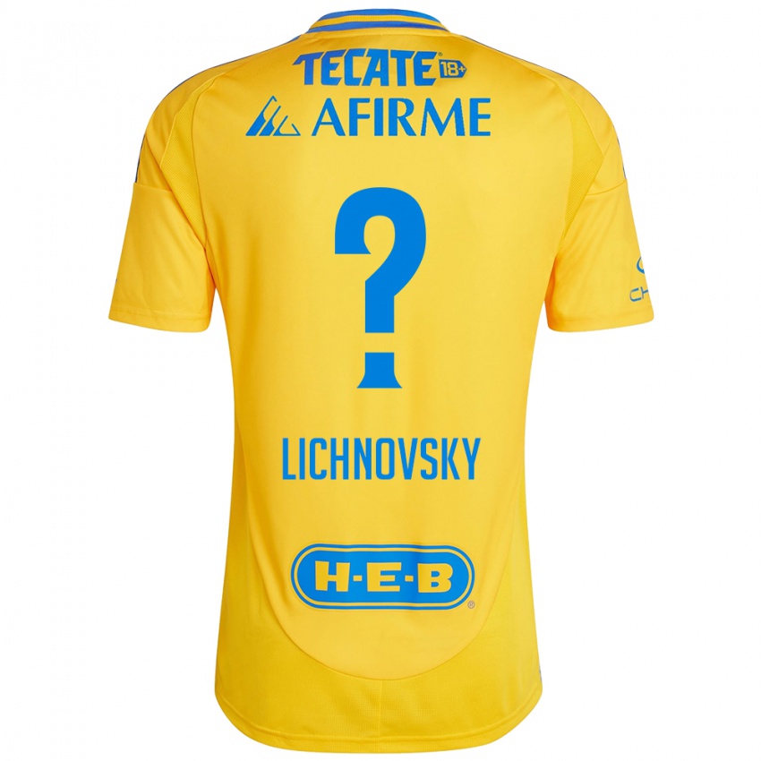 Hombre Camiseta Igor Lichnovsky #0 Oro Amarillo 1ª Equipación 2024/25 La Camisa Argentina