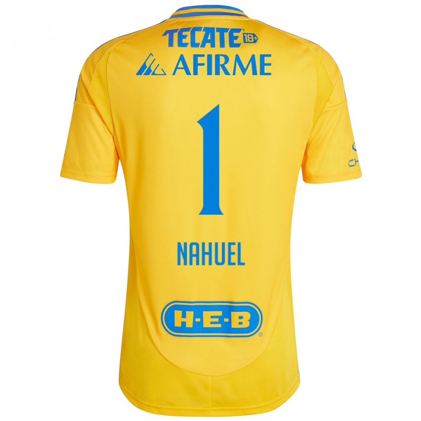 Hombre Camiseta Nahuel Guzman #1 Oro Amarillo 1ª Equipación 2024/25 La Camisa Argentina