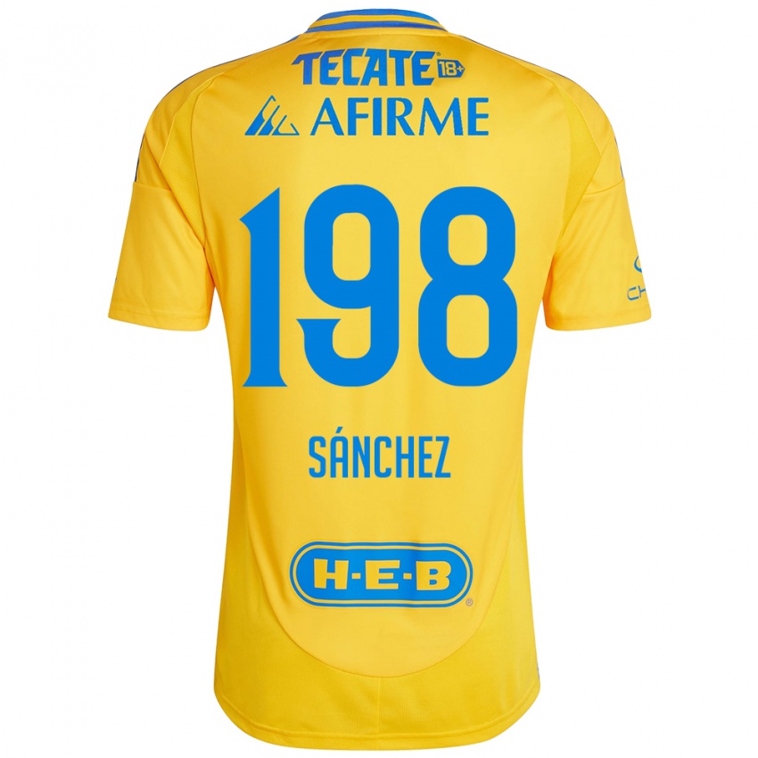 Hombre Camiseta Diego Sánchez #198 Oro Amarillo 1ª Equipación 2024/25 La Camisa Argentina